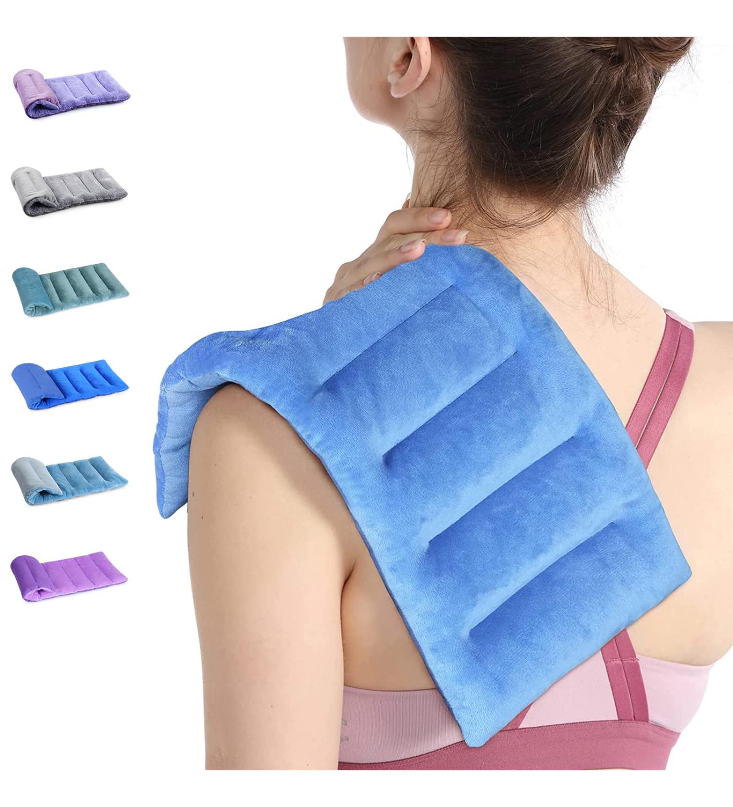 SuzziPad 7x18 Microwave Heating Pad for Pain Relief - Multipurpose Heat Pack for Cramps, Muscle Ache, Joints, Back Pain, Neck, Shoulder - Microwavable Warm Compress - Blue Light Blue-1PK - Buy Online on GoSupps.com