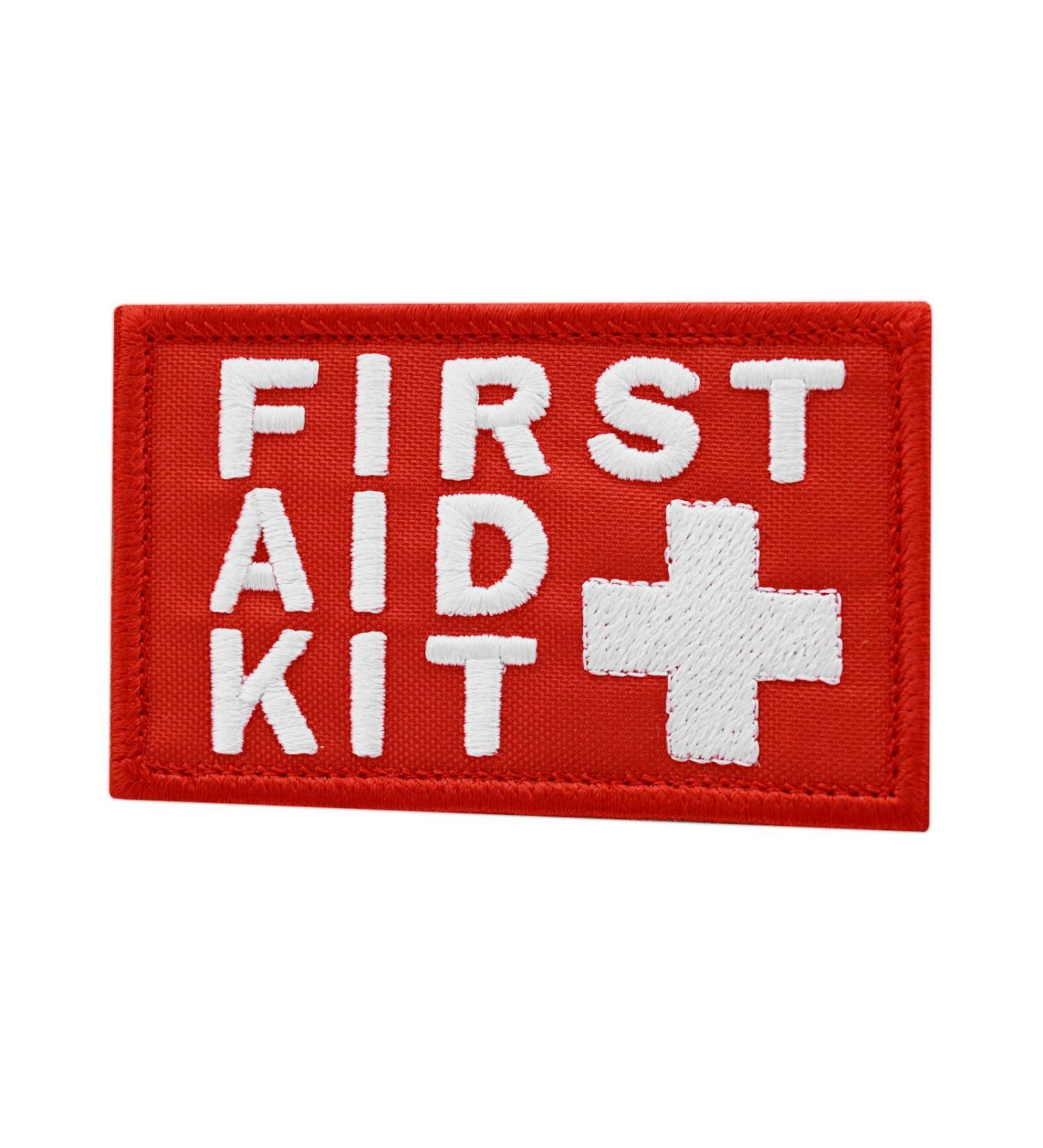 LEGEEON First Aid Kit IFAK - 2x3.25 White/Red Medic Trauma Paramedic Hook Patch | International Shipping Available - Buy Online on GoSupps.com