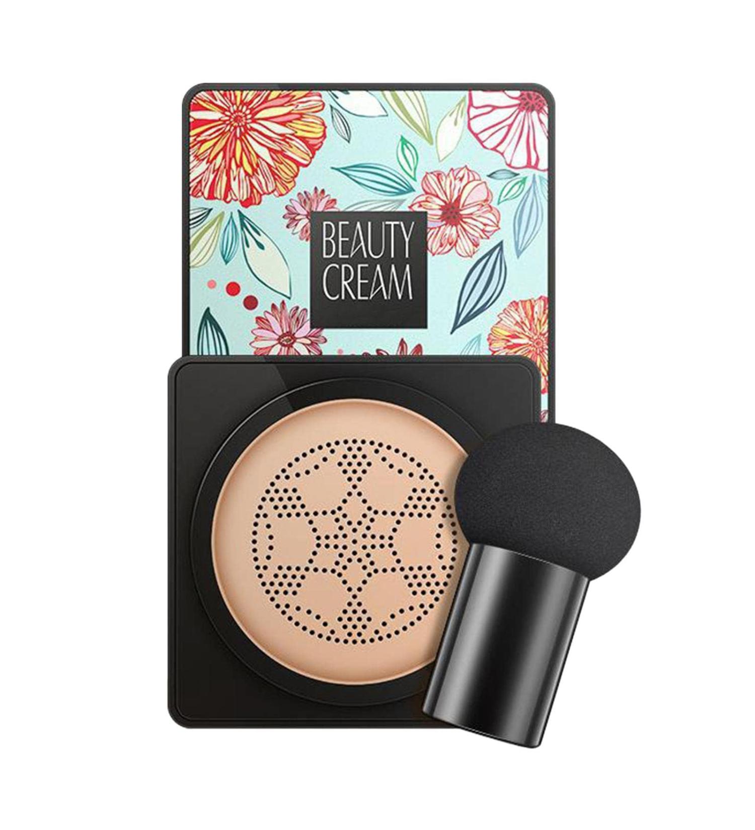 PICKX Mushroom Head Air Cushion BB Cream Concealer Lasting Nude Makeup Moisturizing Brightening Pigment CC Liquid Foundation Even Skin Tone Makeup Base Primer (A-2PC) - Buy Online on GoSupps.com