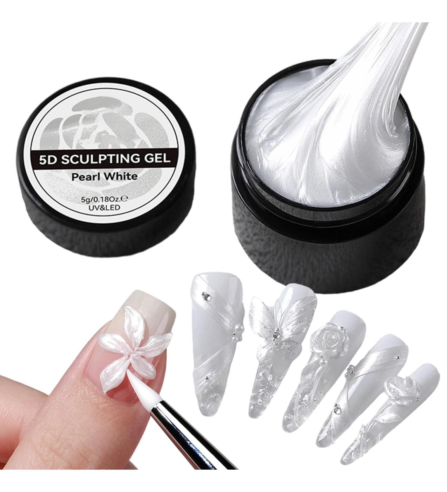 Nail Sculpting Gel Non-Sticky Hard Nail Gel - Smooth Manicure Decoration Glue for Beauty Charm Flower Sculpting Modeling and Design | Nail Extension Sculpting and Design - Buy Online on GoSupps.com