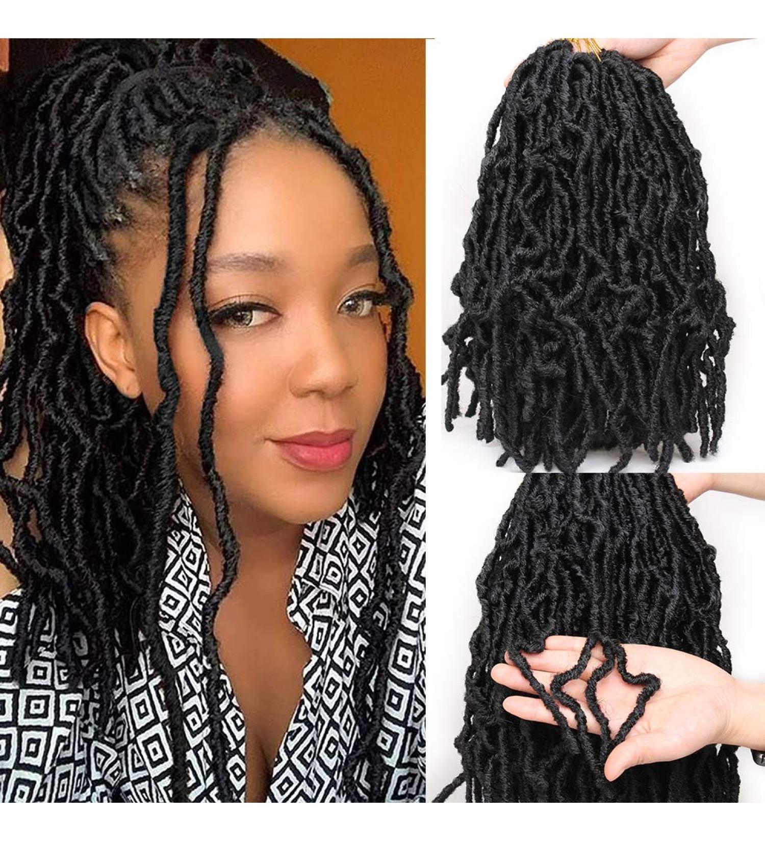 Xtrend 6 Packs 12 Inch Natural Black Nu Faux Locs Crochet Braids Hair Synthetic Pre Looped Soft Dreadslocks Braiding Hair Fashion Short Goddess Faux Locs Curly Wavy Hair Extensions 18strands/pack 1B# 12 Inch (Pack of 6) 1B# - Buy Online on GoSupps.com