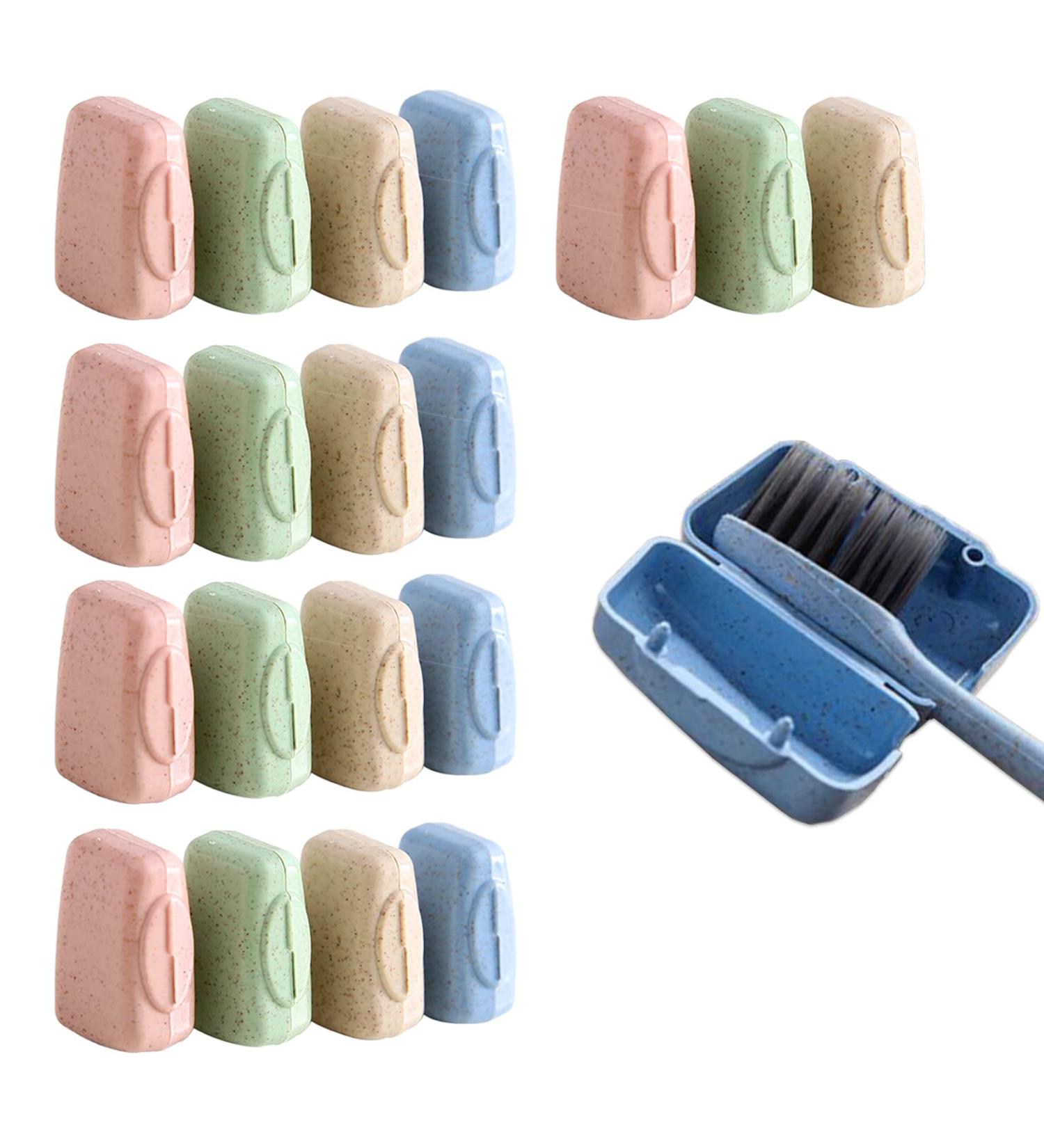 Portable Toothbrush Head Protective Caps - 20 Pack Travel Cover for Dust Protection & Hygiene | Ideal for Home & Outdoor Trips - Buy Online on GoSupps.com