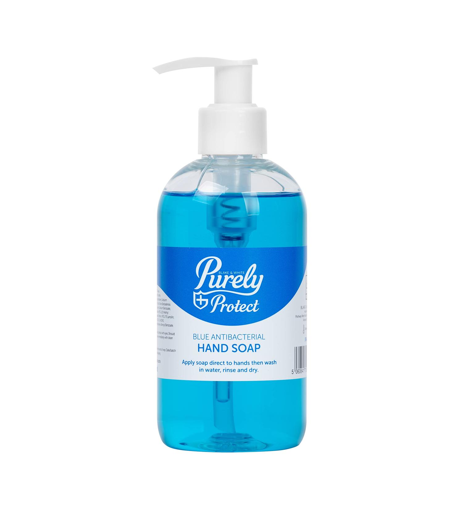 Blake & White Antibacterial Hand Soap 250ml Blue - Purely Protect, 1 Bottle - Buy Online on GoSupps.com