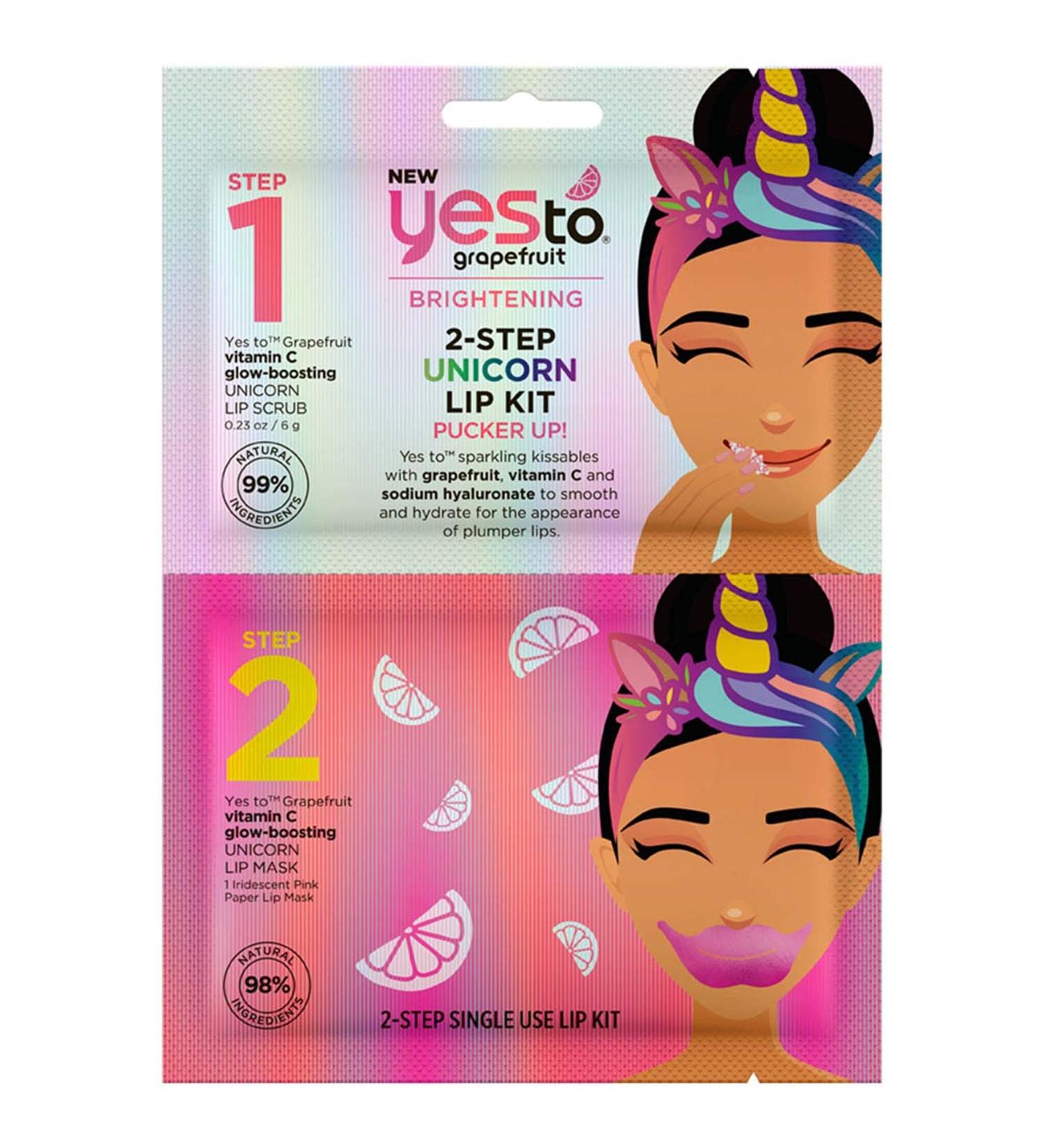 Yes To Grapefruit Vitamin C Glow-Boosting 2-Step Unicorn Lip Kit | International Shipping Available - Buy Online on GoSupps.com