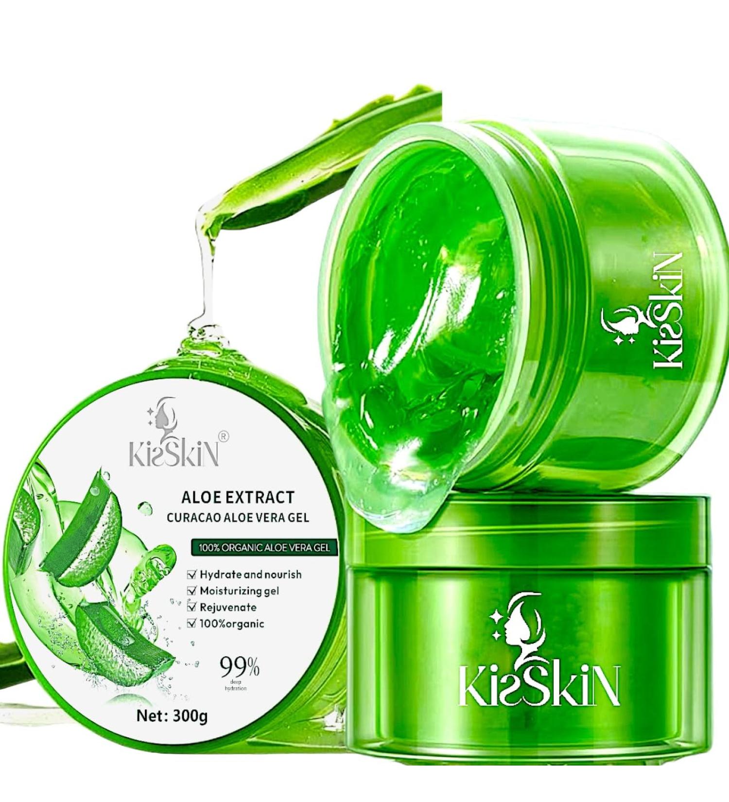 100% Pure Aloe Vera Gel - Soothing Moisturizer & Hydrating Gel for Face Body & Hair | Alcohol-Free & Unscented - 10.5oz - Buy Online on GoSupps.com