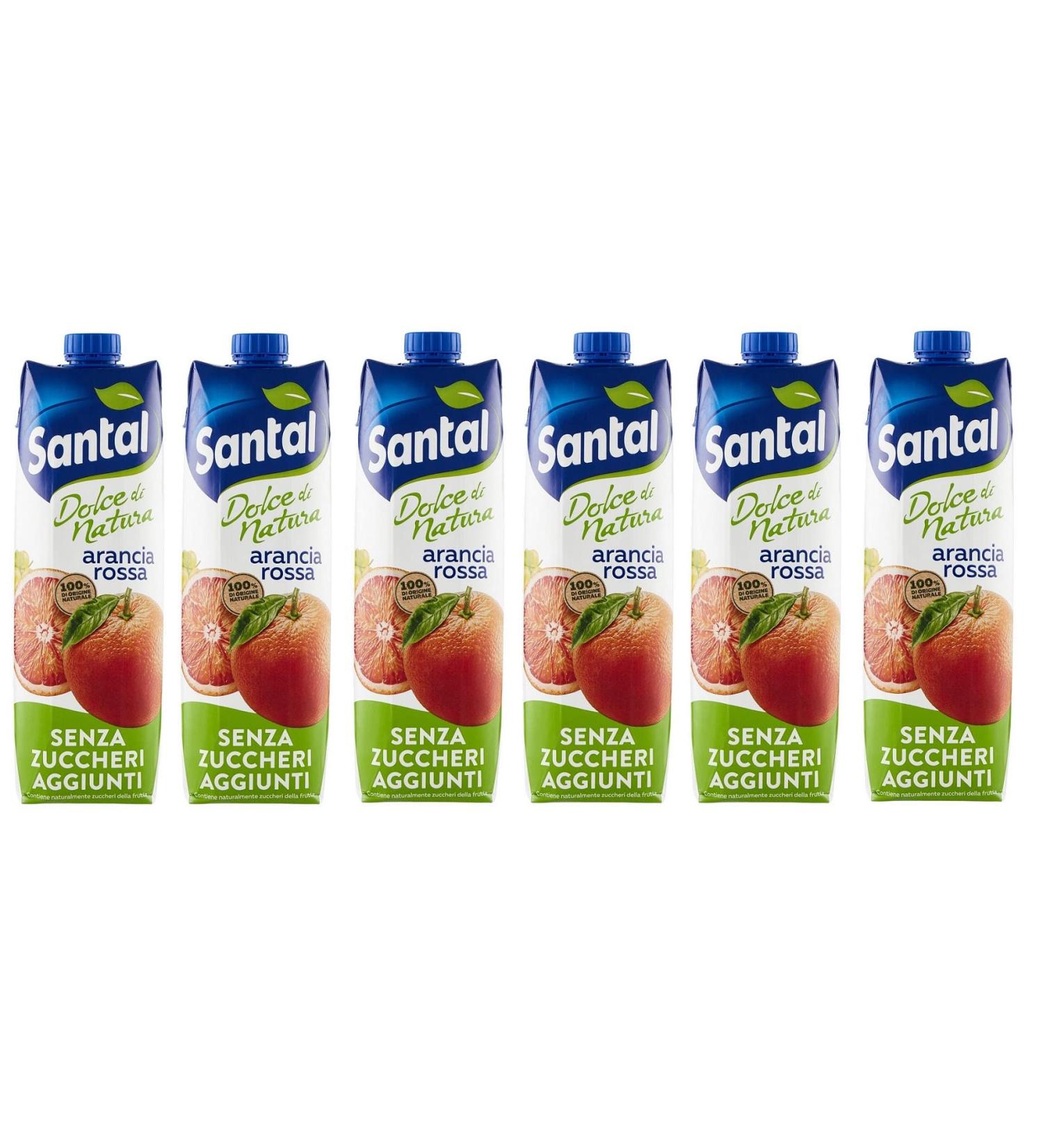 Parmalat Santal Fruit Juice Red Orange Sweet by Nature Zero Added Sugar Orange fruit juice blood zero added sugar Tetrapack 1000 ml - Buy Online on GoSupps.com
