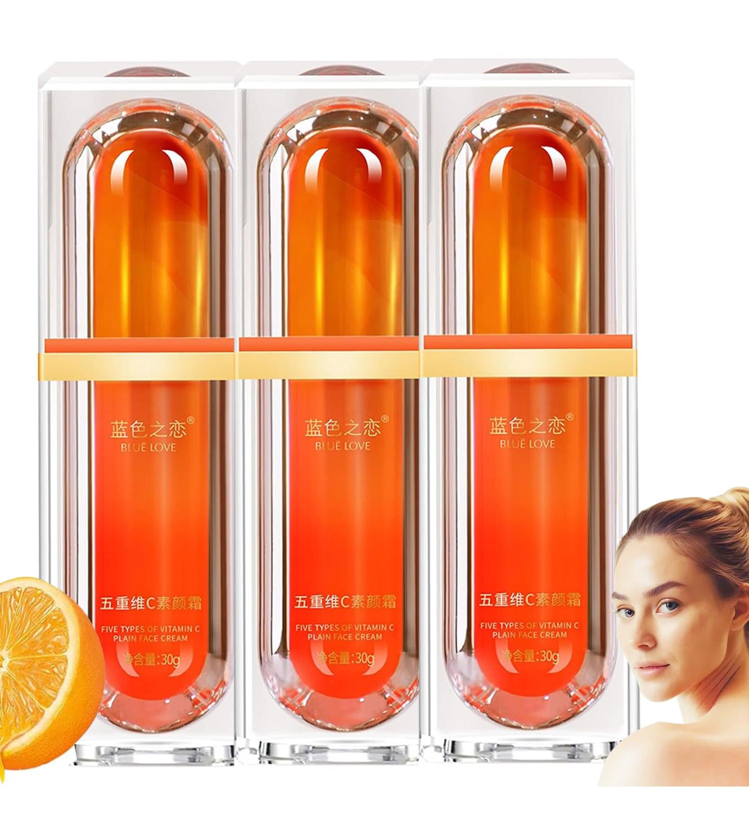 BLUE LOVE 3PCS Vitamin C Tone Up Cream Set Quick Makeup Moisturizer for Radiant Skin Natural Skincare for All Skin Types & Daily Use - Buy Online on GoSupps.com