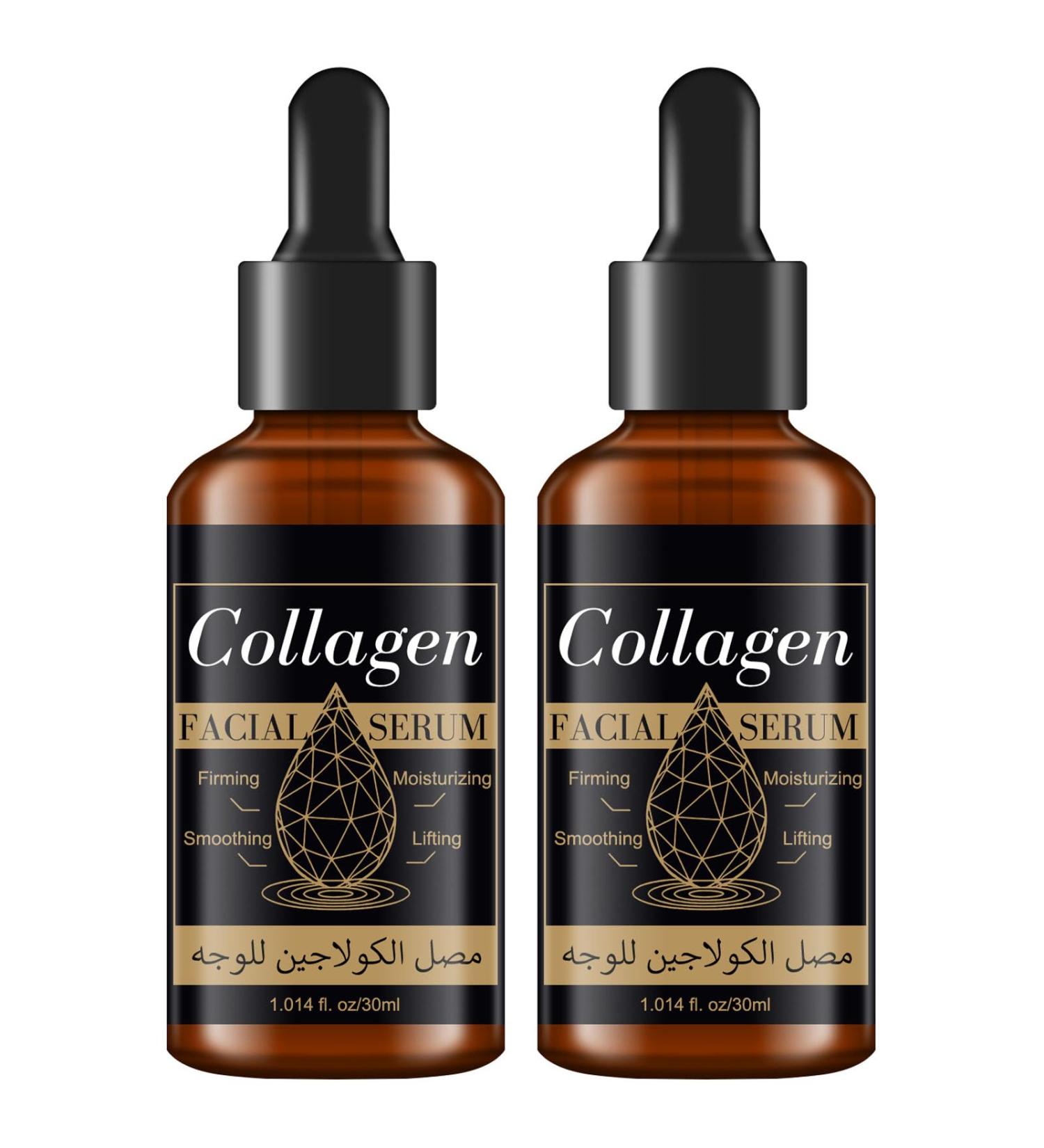 2PC Collagen Serum for Face for Women Collagen Face Essence for Firming Lifting Moisturizing Smoothing Day-Night Anti-Aging Serum for Wrinkles Fine Lines and Dryness 1.014 Fl Oz *2 - Buy Online on GoSupps.com