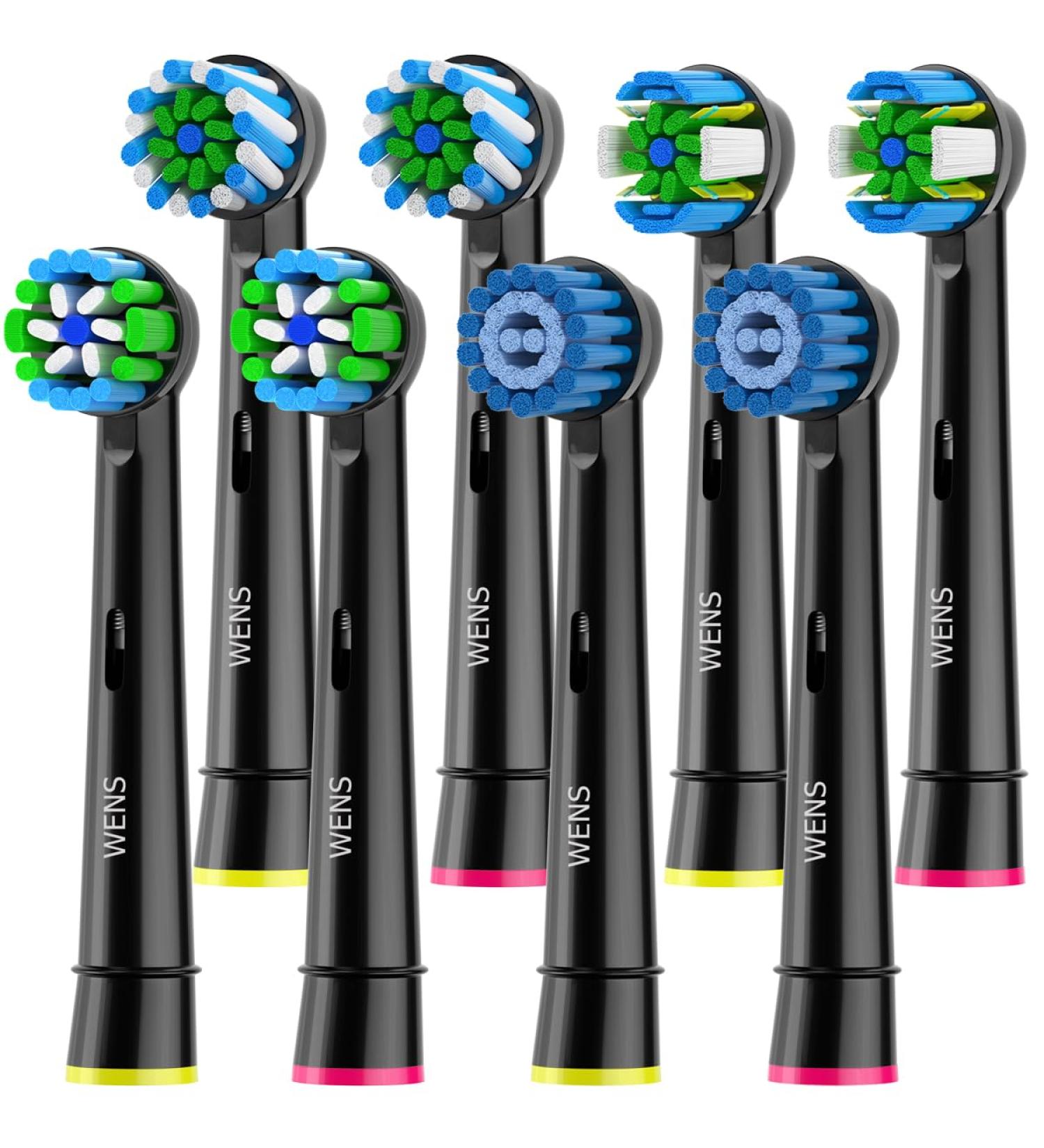 Buy WENS Sensitive Plug-In Brushes for Oral-B Electric Toothbrush | 8PC Set - Compatible with PRO1000/2000 Includes 2 Sensitive 2 Precision 2 Flow 2 Cross (Black) - Buy Online on GoSupps.com