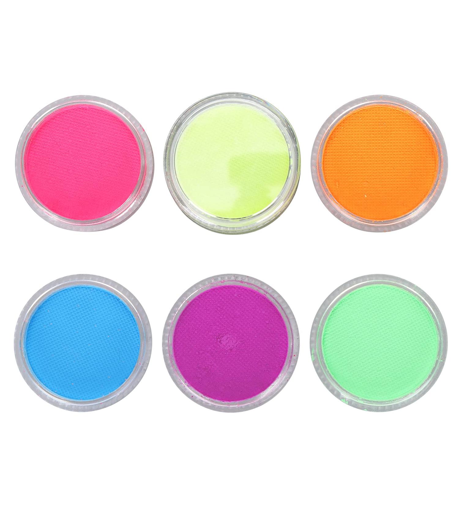 8pcs UV Body Paint Kit - Glow in the Dark Makeup Set for Halloween & Black Light Body Painting - Buy Online on GoSupps.com