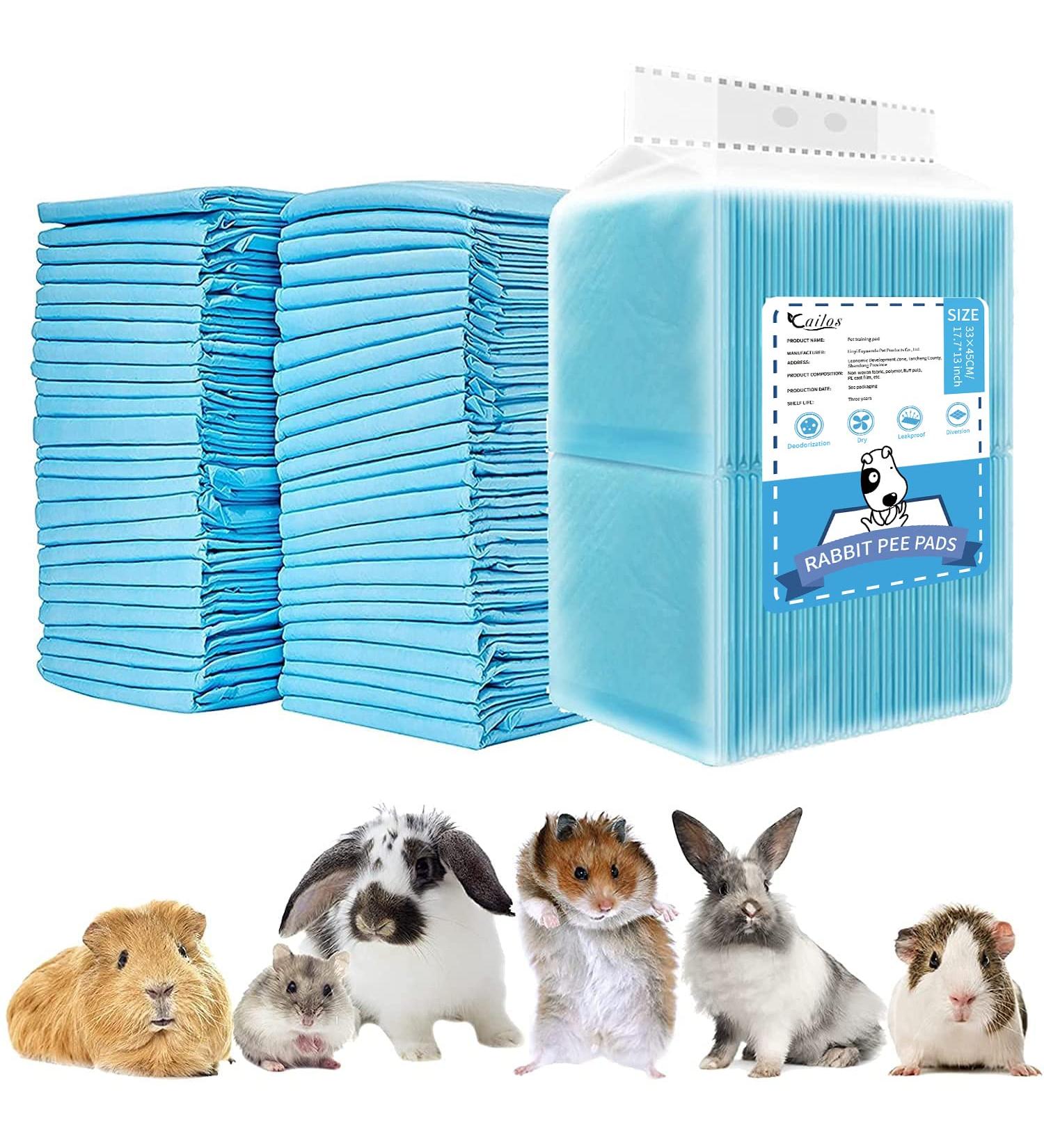 CAILOS Rabbit Pee Pads - Super Absorbent Diapers for Small Pets - 20 Count - Buy Online on GoSupps.com