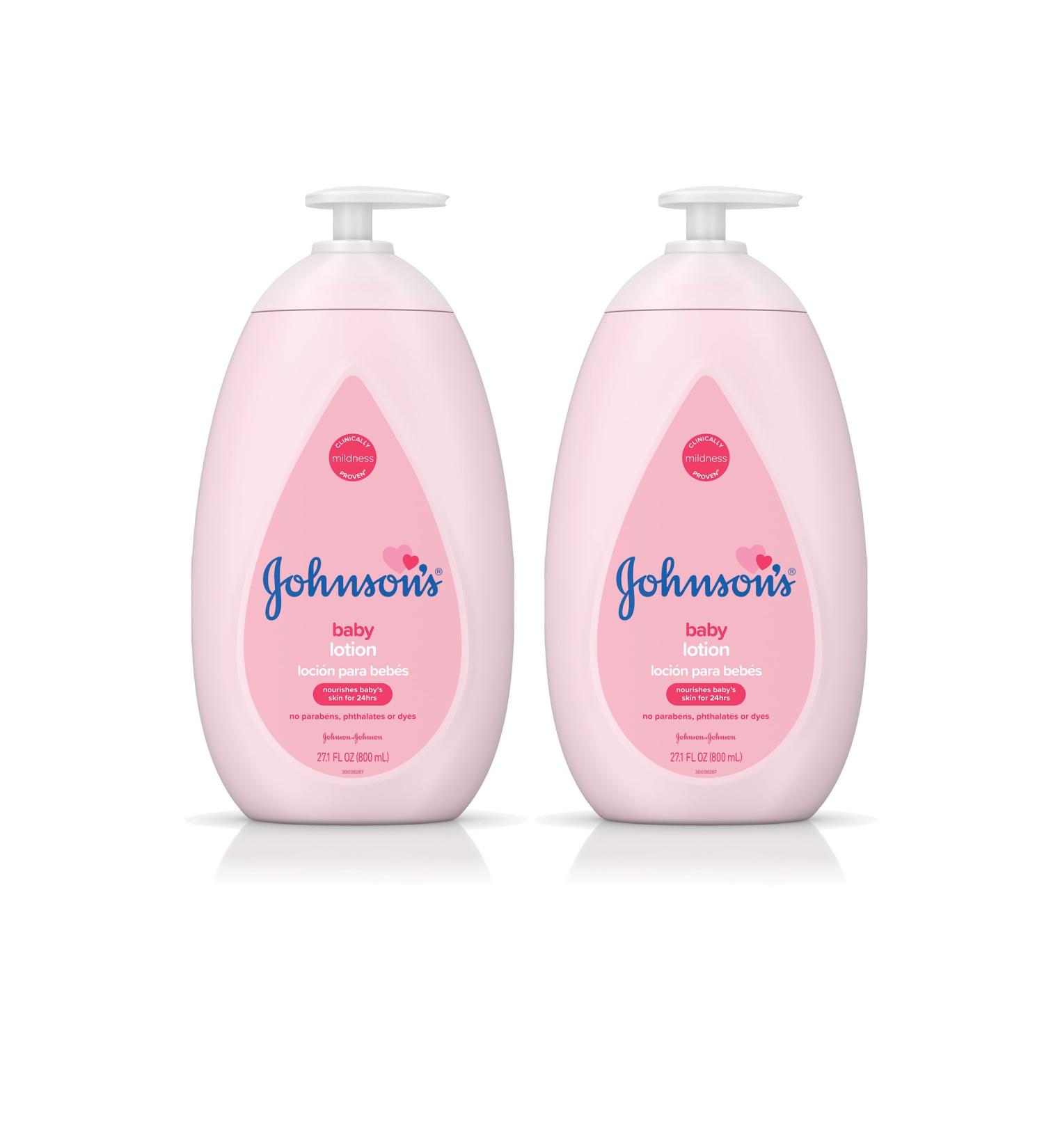 Johnson's Moisturizing Pink Baby Lotion with Coconut Oil - Hypoallergenic - 2 x 27.1 fl. oz (Pack of 2) - Buy Online on GoSupps.com