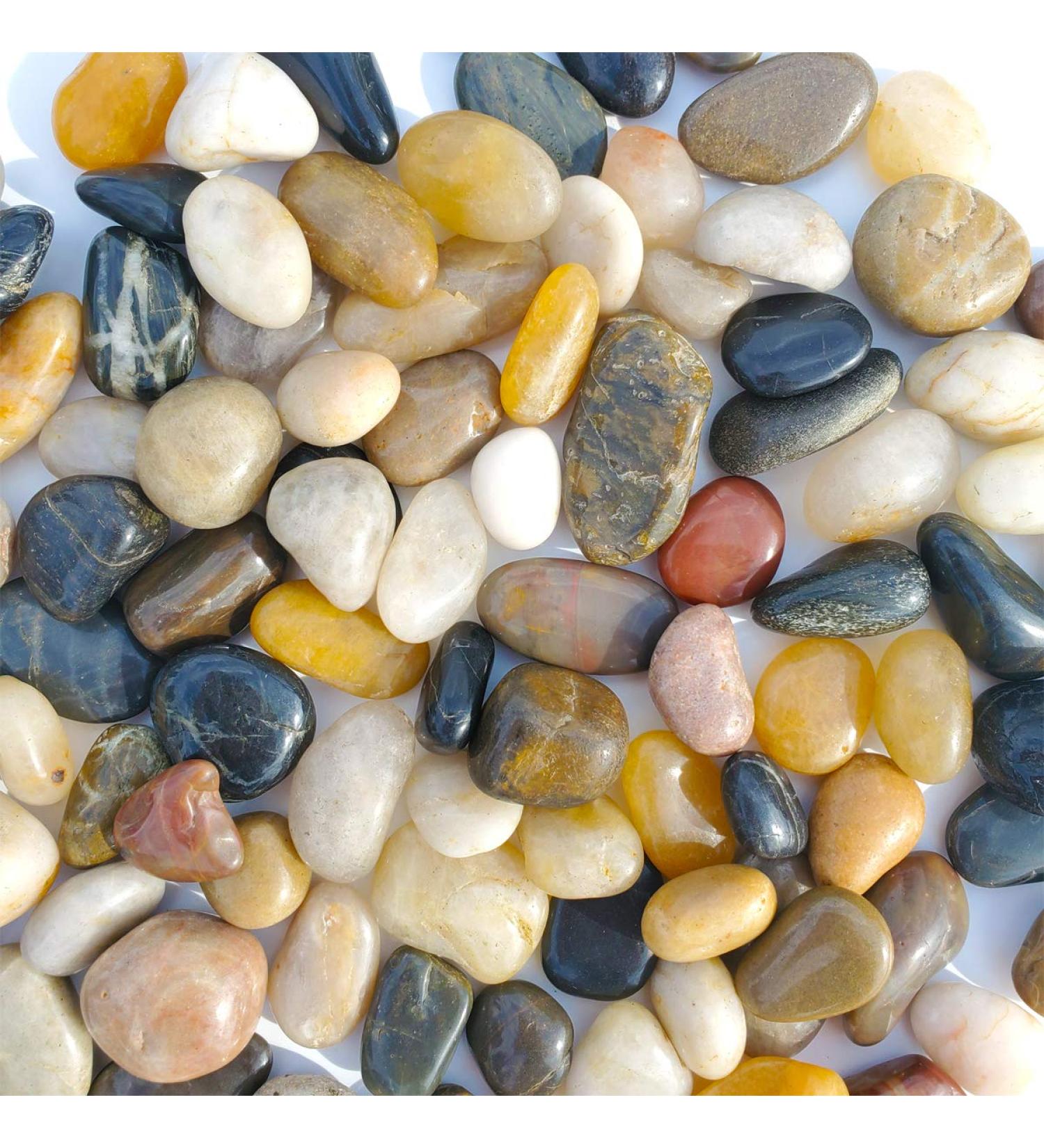SACKORANGE 2 LB Aquarium Gravel River Rock - Natural Polished Decorative Pebbles for Aquariums & Landscaping - Mixed Color Stones (32-Oz) - Buy Online on GoSupps.com