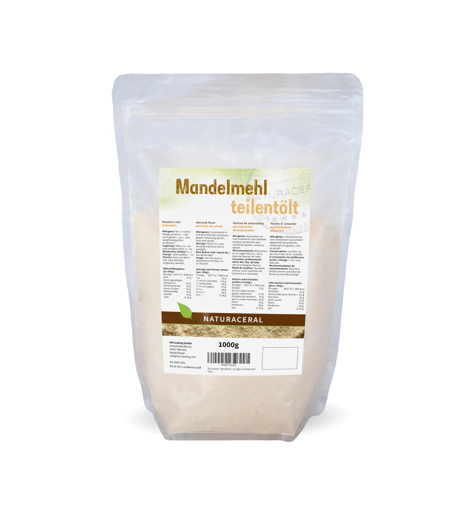 Naturacereal Almond Flour 1kg - 100% Pure Gluten-Free & Protein-Rich | Ideal for Paleo & Baking Recipes - Buy Online on GoSupps.com