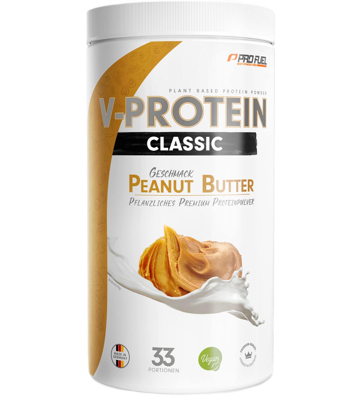 Vegan Protein Powder Peanut Butter | 1kg Plant-Based Protein | 75.9% Protein Content | Soy & Wheat-Free Vegan Shake - Buy Online on GoSupps.com