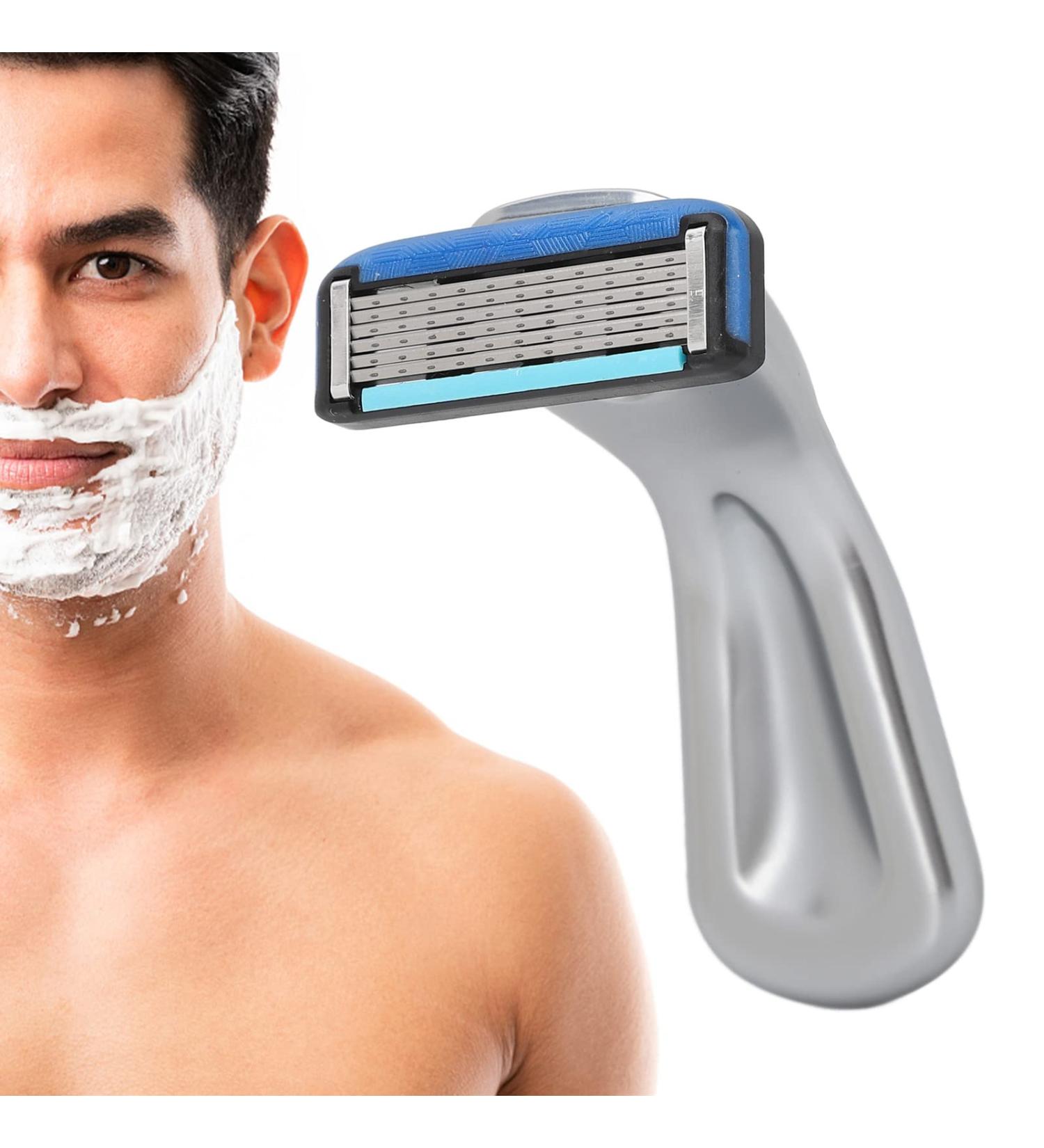 Manual Shaver for Men - Waterproof 6 Blade Razor | Portable Quick Shaver in Matte Silver - Shop Internationally - Buy Online on GoSupps.com