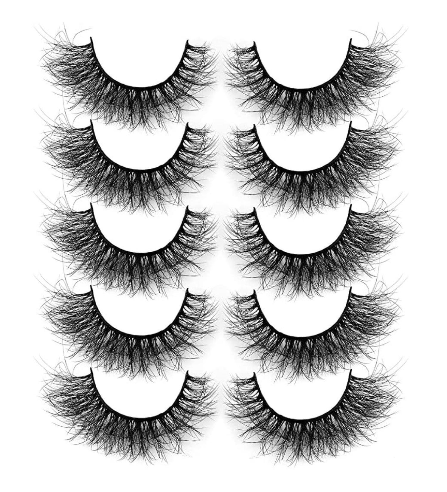 Shop 3D Volume Mink Lashes - Fluffy Wispy Natural False Eyelashes Pack (15mm) - International Shipping Available - Buy Online on GoSupps.com