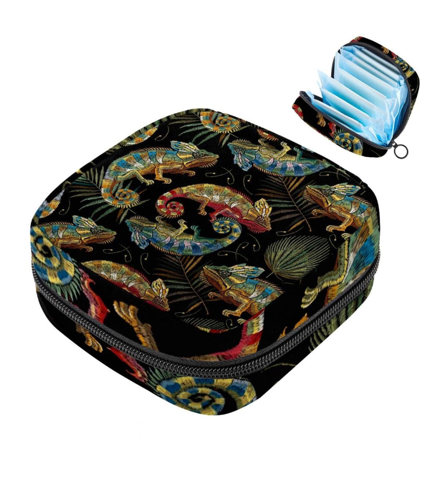 Muoooum Koi Fish Embroidery Menstrual Cup & Pad Storage Bag - Portable Zip Pocket for Teen Girls & Women - Color 9 4.7x6.6 - Buy Online on GoSupps.com