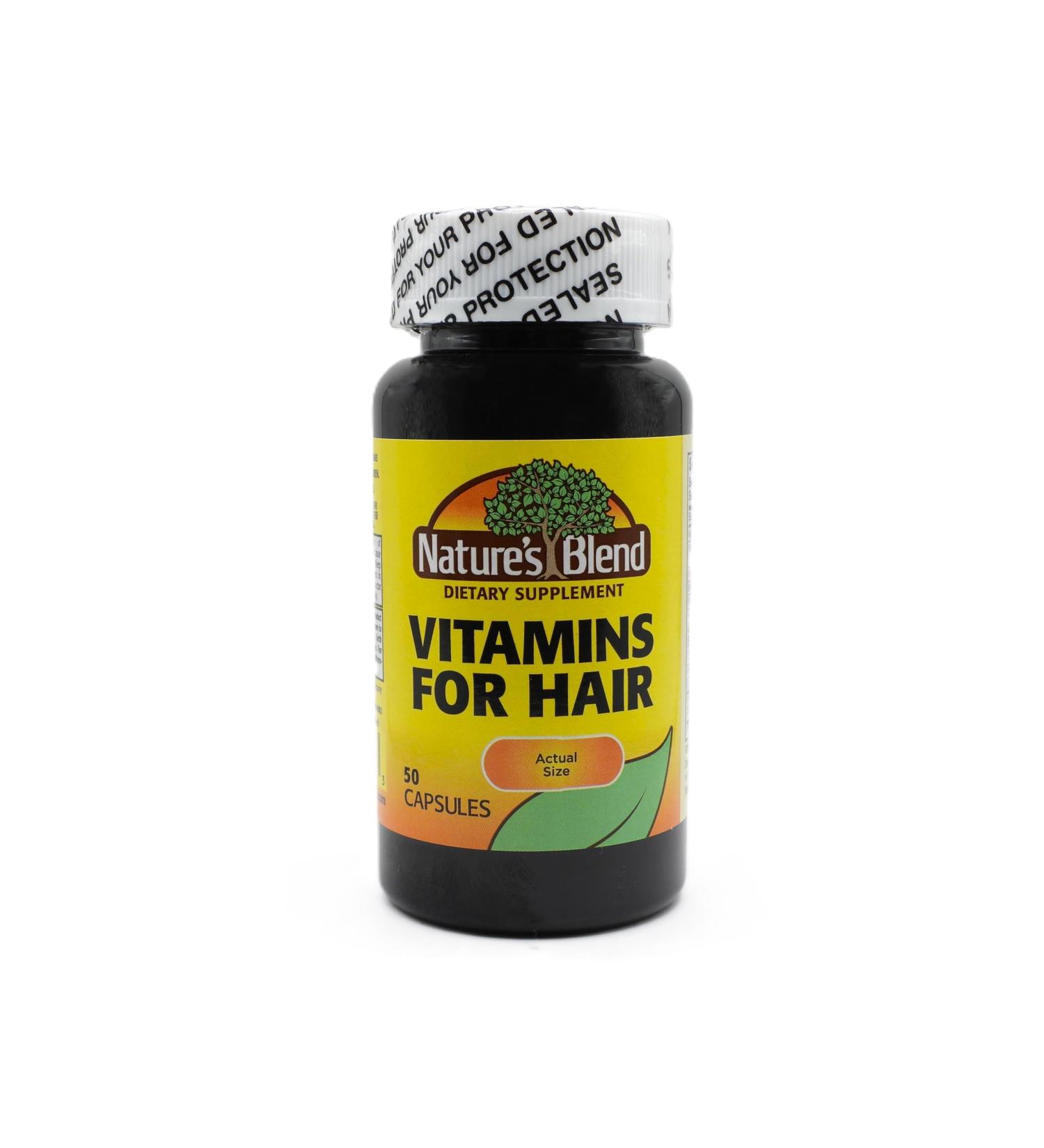 Nature's Blend Vitamins For Hair Capsules 50 Ct