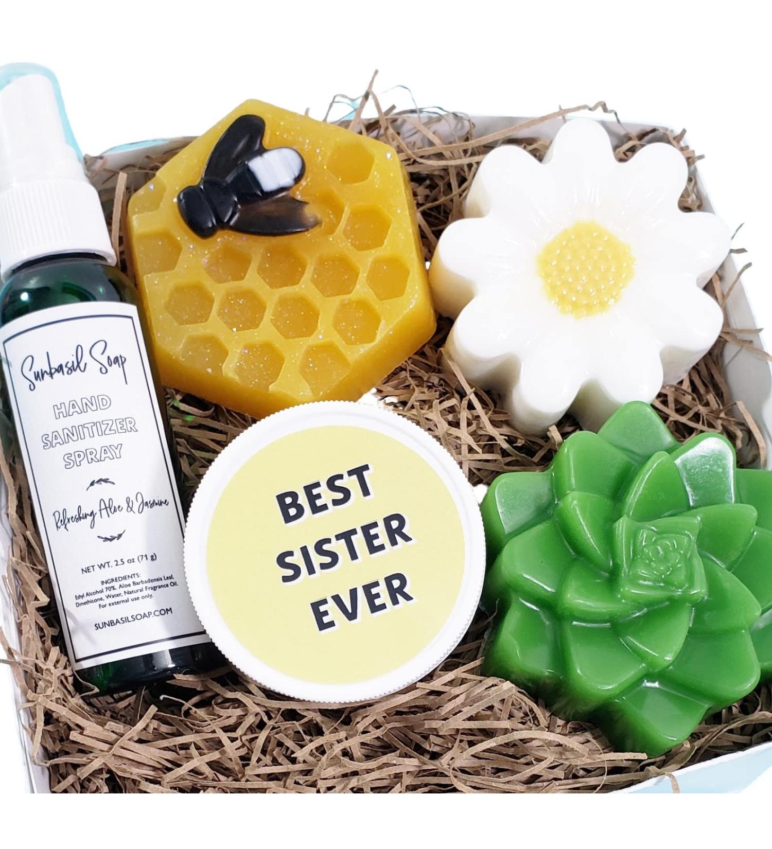 Best Sister Ever Handmade Soap Gift Box Spa Set Idea for Her Birthday/Mothers Day/Friendship - Buy Online on GoSupps.com