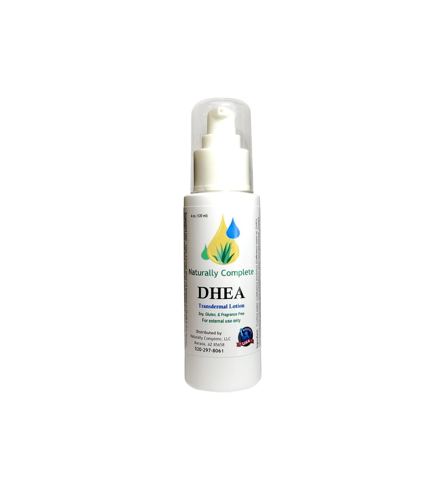 DHEA Lotion for Men & Women - 4oz Non-GMO Unscented Pump Bottle | Boost Wellness & Skin Health - Buy Online on GoSupps.com