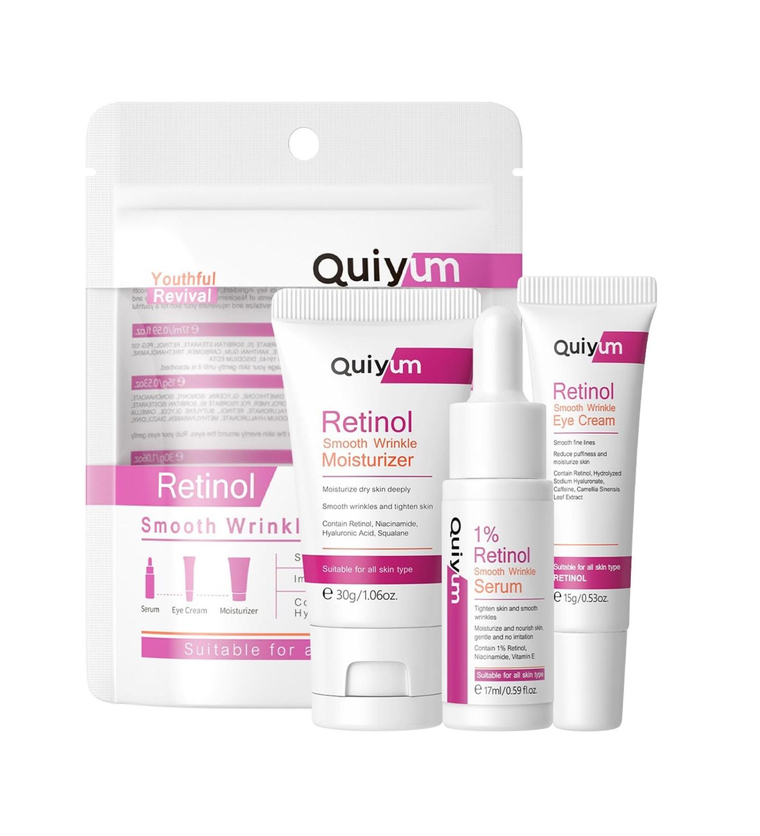 Retinol Travel Kit Anti-Aging Skin Care for Teen Girls Skin Care Products for Travel or First Timer Cleansing Treatment and Moisturizing with Serum Cream - Buy Online on GoSupps.com