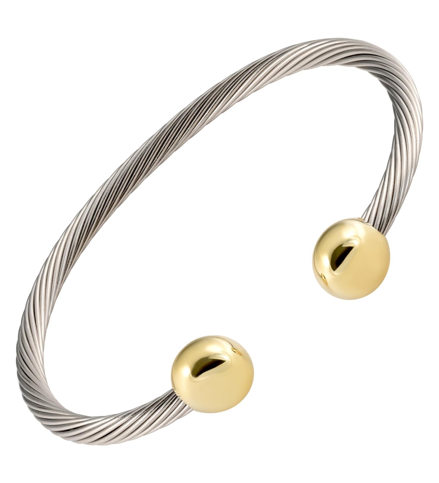 Stainless Steel Magnetic Therapy Bracelet | Medium Size 6.75-7.5 | MagnetJewelryStore - Buy Online on GoSupps.com