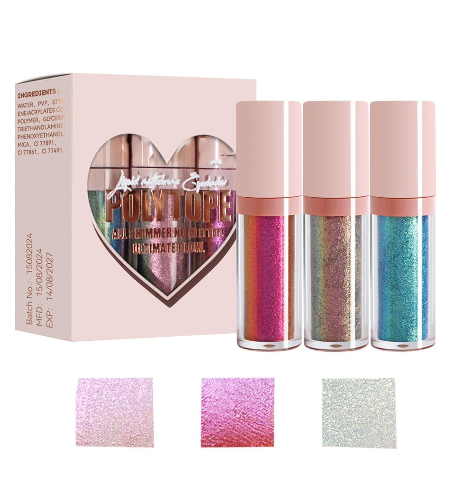  Ruwshuuk Color Changing Eyeshadow Chameleon Eyeshadow 3X Multi-Color Glitter Eyeshadows Makeup | Wear All Day Highly Pigmented Eyeshadows - Buy Online on GoSupps.com