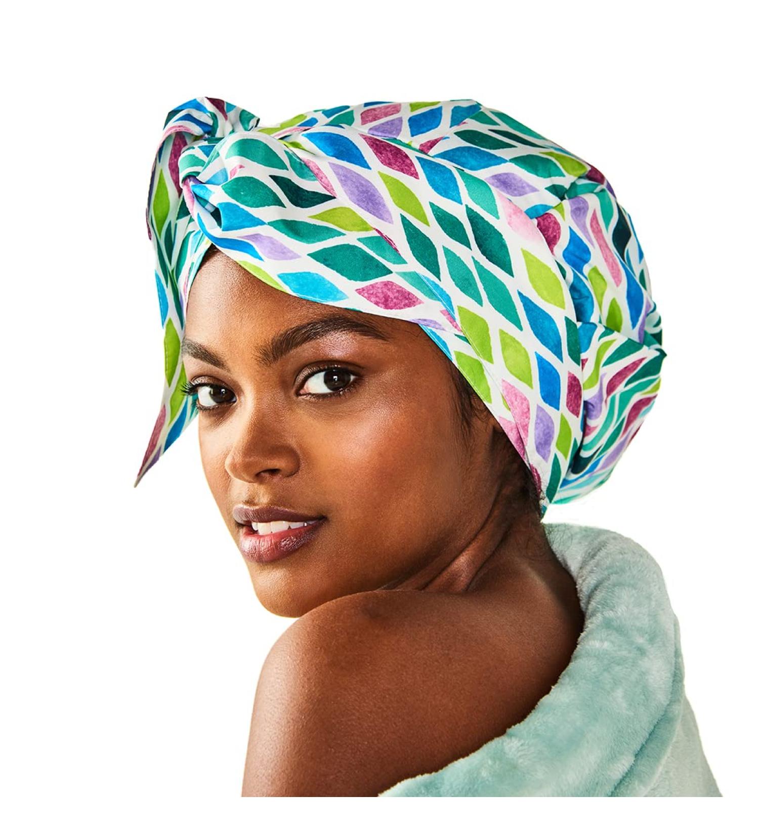 ADAMA Adjustable Shower Cap for Voluminous Hair - Prevent Breakage and Preserve Style with Adjustable Straps - Machine Washable - Green - Buy Online on GoSupps.com
