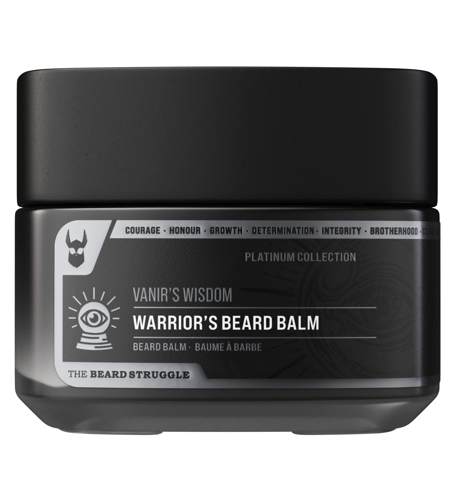 Beard Struggle Warrior's Beard Balm - Vanir's Wisdom 50g Platinum - Luxurious Cologne-Grade Fragrance, 100% Natural Ingredients - Buy Online on GoSupps.com