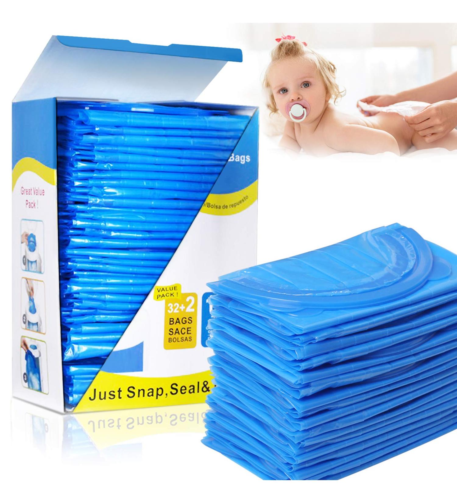 Diaper Pail Refill Bags - 34 Bags, Holds 1020 Diapers - Compatible with Arm&Hammer Diaper Pail System - Buy Online on GoSupps.com