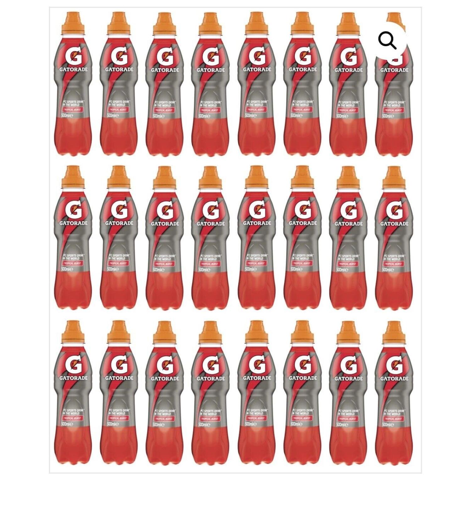 Gatorade Sports Drink Fuel For Performance & Hydration 24 x 500ml (Tropical Burst)
