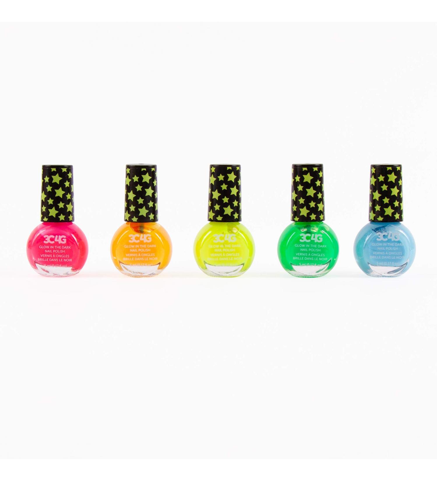 Three Cheers for Girls Glow in the Dark Nail Polish Set - Non-Toxic Kit for Kids & Teens - 5 Colors - Ages 8 - Buy Online on GoSupps.com