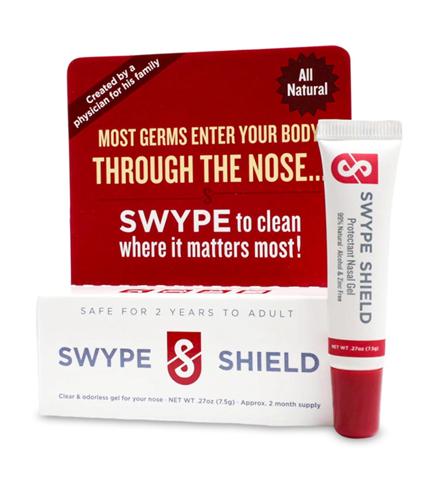 Swype Shield Nasal Gel - Drug-Free Allergen Blocker for Pollen Allergy Relief Ideal for Airplane Travel - Unscented 180+ Applications 0.27 oz (Pack of 1 - Buy Online on GoSupps.com