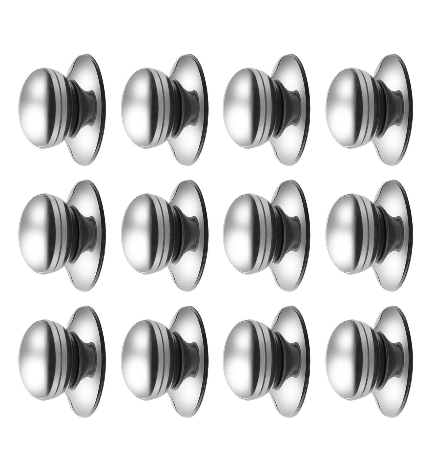 Royalead 12 Interchangeable Stainless Steel Lifting Handles for Glass Lid Pots - Universal Lid Covers & Knobs - Buy Online on GoSupps.com