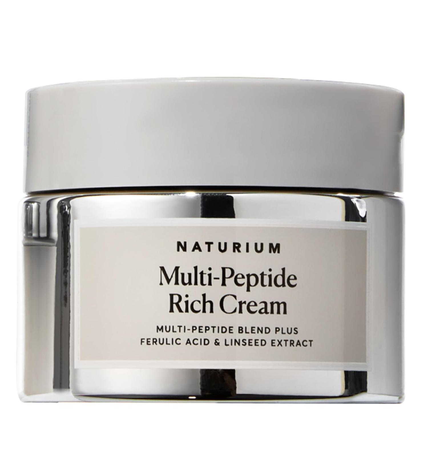 Naturium Multi-Peptide Rich Cream Hydrating & Nourishing to Help Appearance of Fine Lines & Wrinkles Vegan & Cruelty-Free 1.7 oz - Buy Online on GoSupps.com