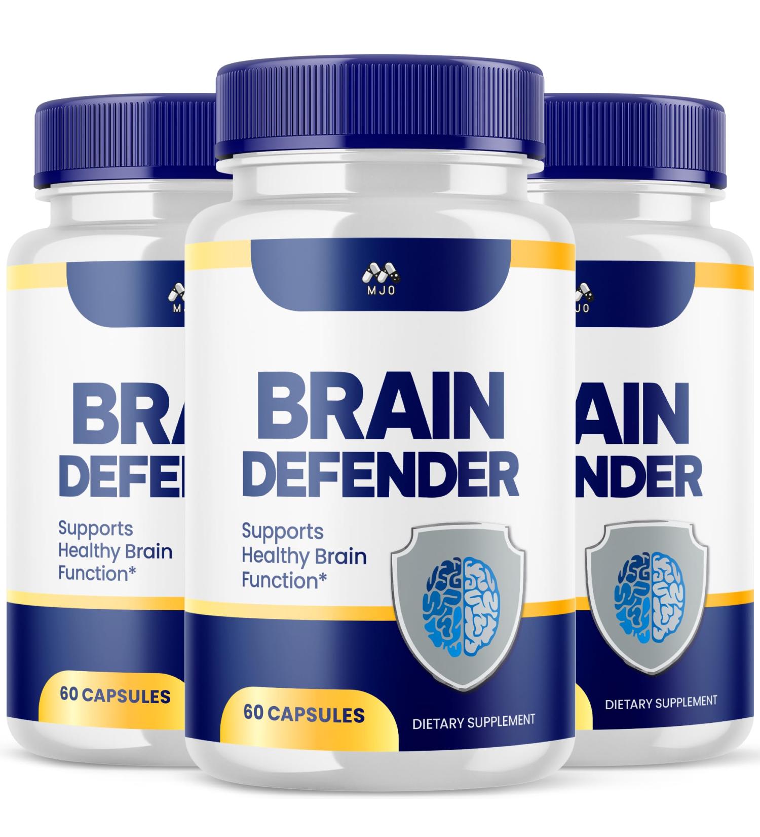 (3 Pack) Brain Defender Capsules Official Brain Defender Supplement with All Natural Ingredients Braindefender Advanced Nootroptic with Max Strength Vitamins for Health and Wellness (180 Capsules) - Buy Online on GoSupps.com