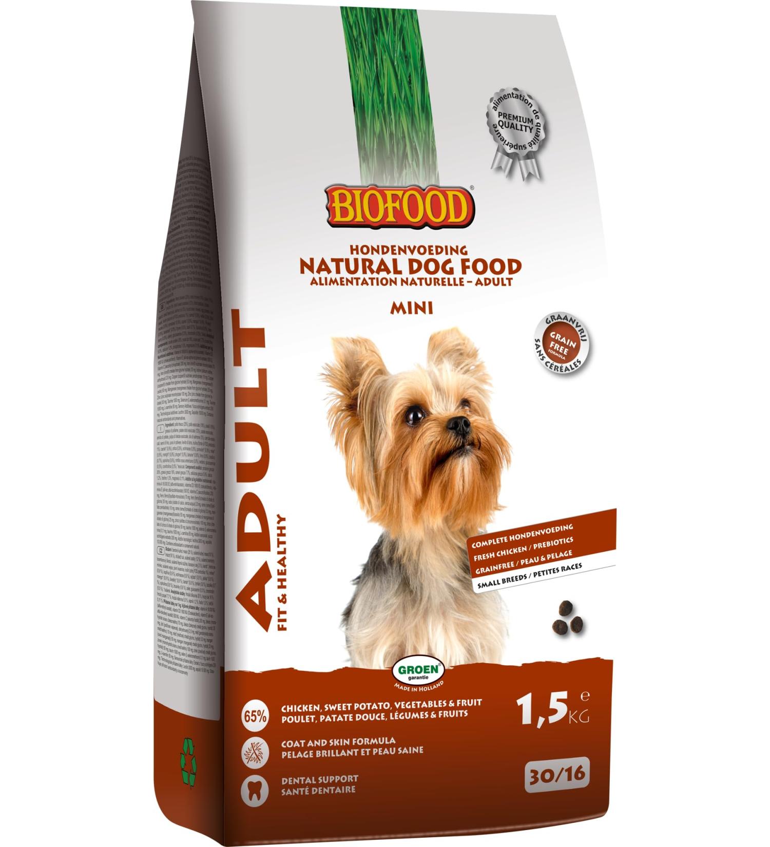 Biofood Premium Croquette Small Adult Dog Mini - 1.5KG