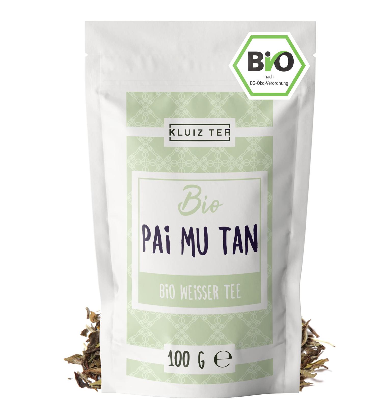 Shop Organic White Tea - Pai Mu Tan 100g | Premium Loose Leaf by KLUIZ TEA - International Shipping - Buy Online on GoSupps.com
