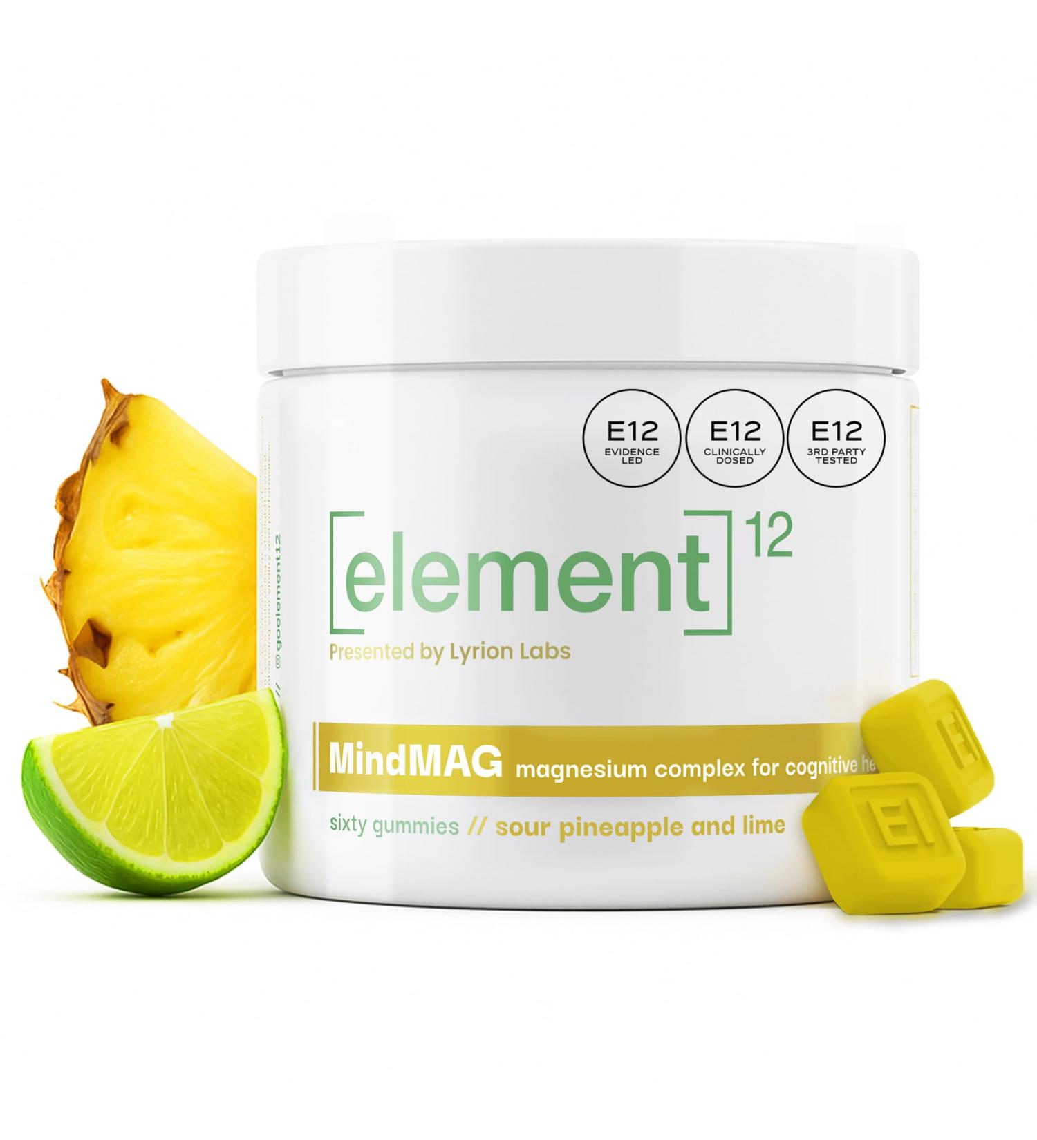 MindMAG Magnesium Complex for Cognitive Health and Flow Support Sixty Gummies | Sour Pineapple and Lime