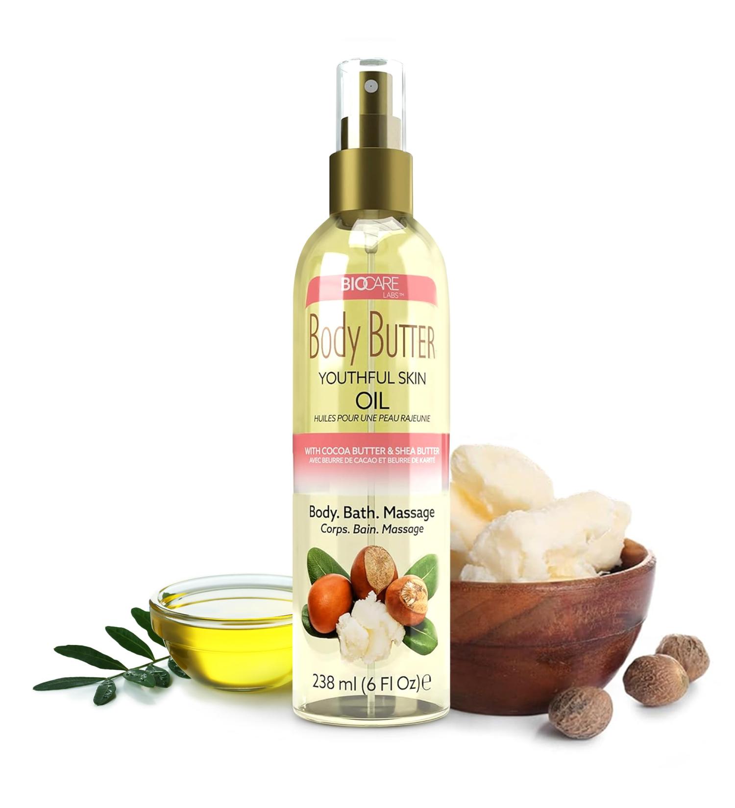 Biocare Body Butter Youthful Skin Oil with Cocoa Butter & Shea Butter Infused with Vitamin E - 6 oz - Buy Online on GoSupps.com