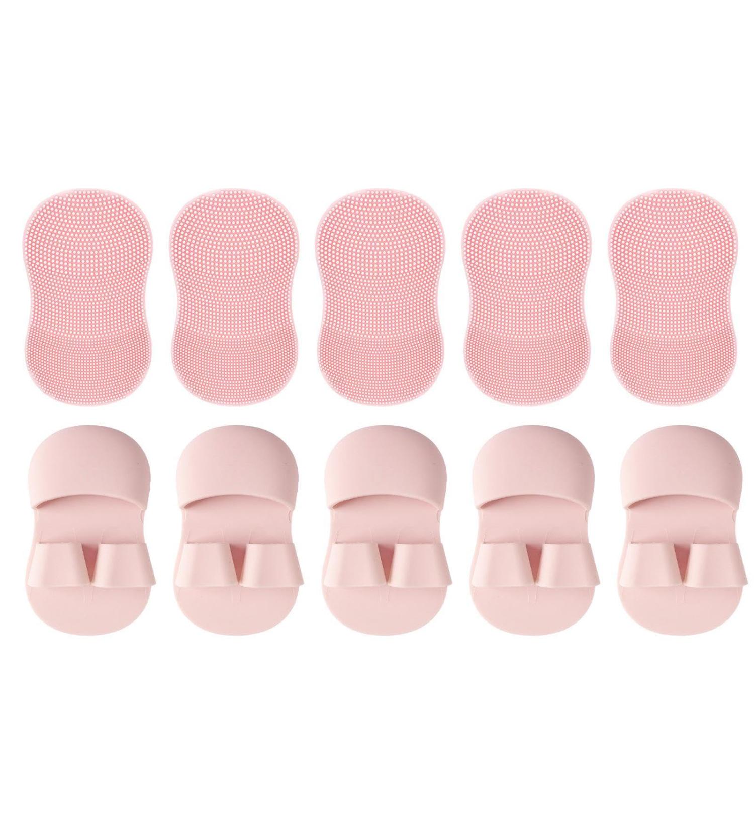 Face Cleansing Brush | Finger Handle Face Silicone Scrubber Small Brush - Soft Bristles Ergonomic Grip Everyday Face Scrubber for Dormitory Bathroom Pink - Buy Online on GoSupps.com