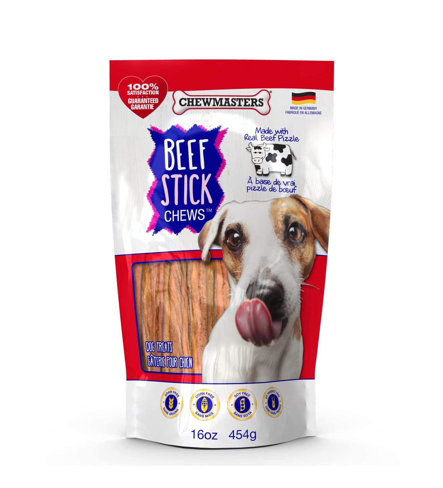 Chewmasters Beef Stick Chews 454g Dog Treats