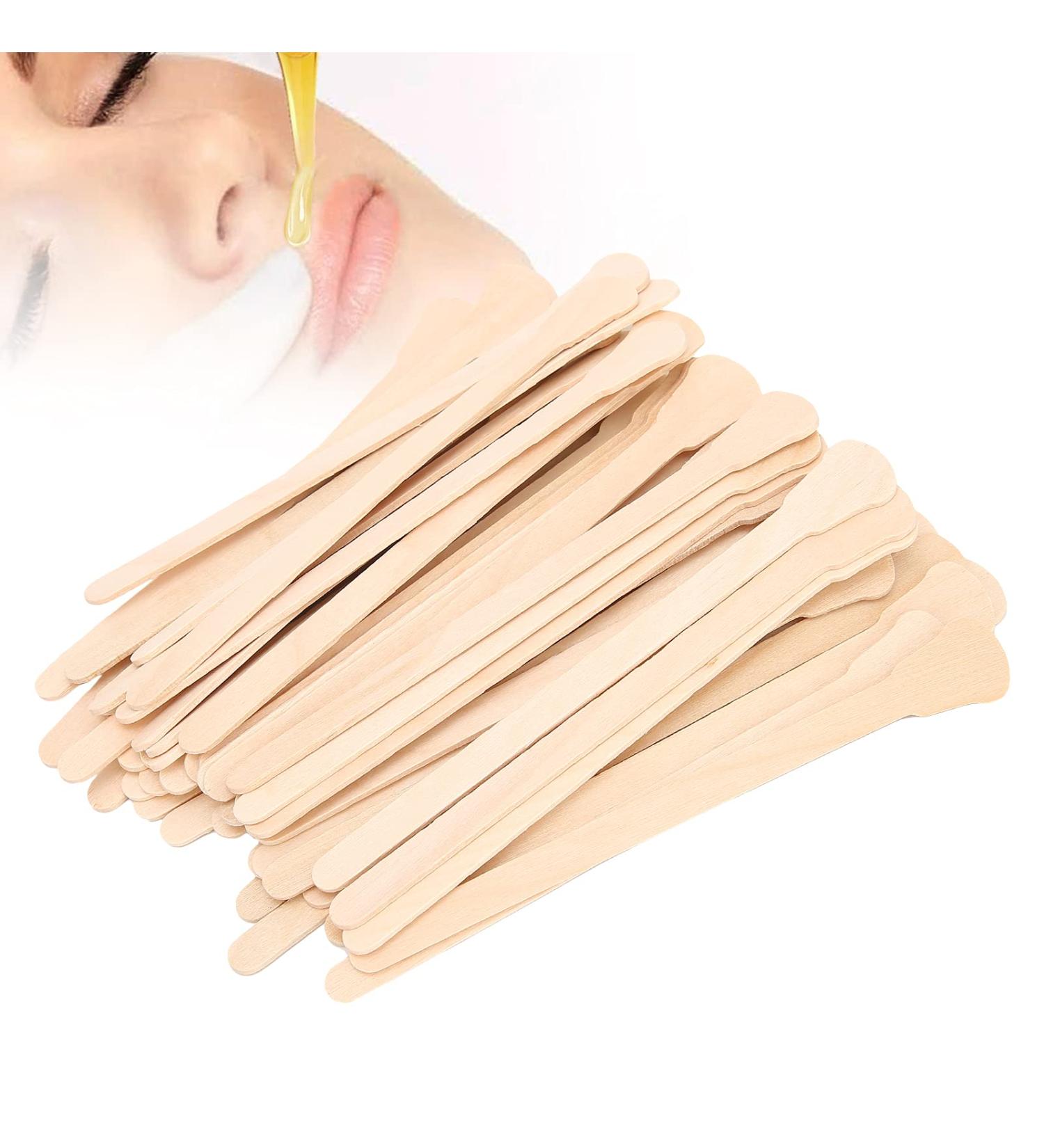 50PC Wooden Wax Applicator Sticks for Eyebrows & Face Hair Removal | Professional Quality Wax Spatulas - Buy Online on GoSupps.com