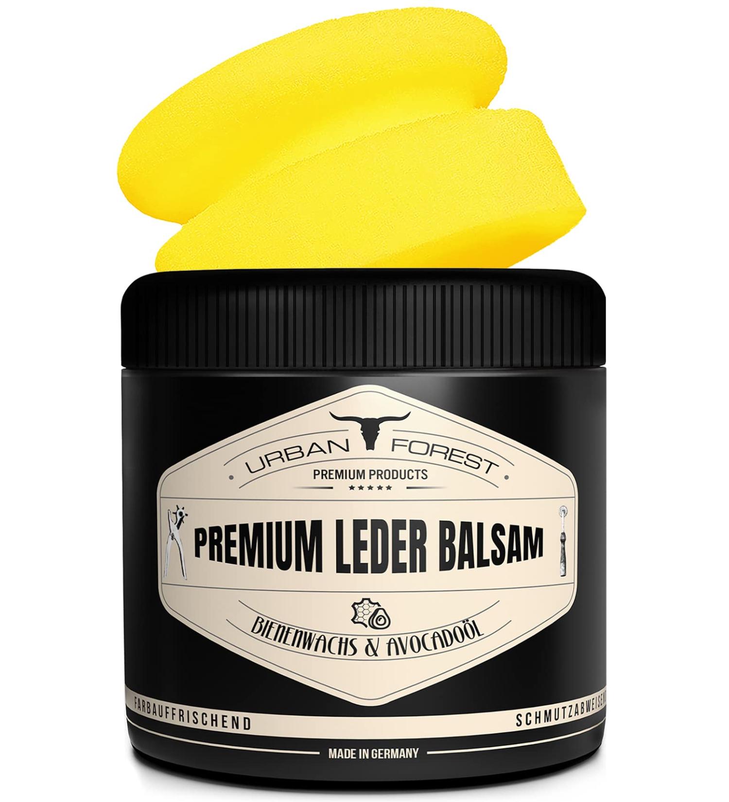 Urban Forest Leather Care Balm 500ml Beeswax & Avocado Oil for Sofas & Couches - Made in Germany - Complete Care Kit with Hand Sponge - Buy Online on GoSupps.com