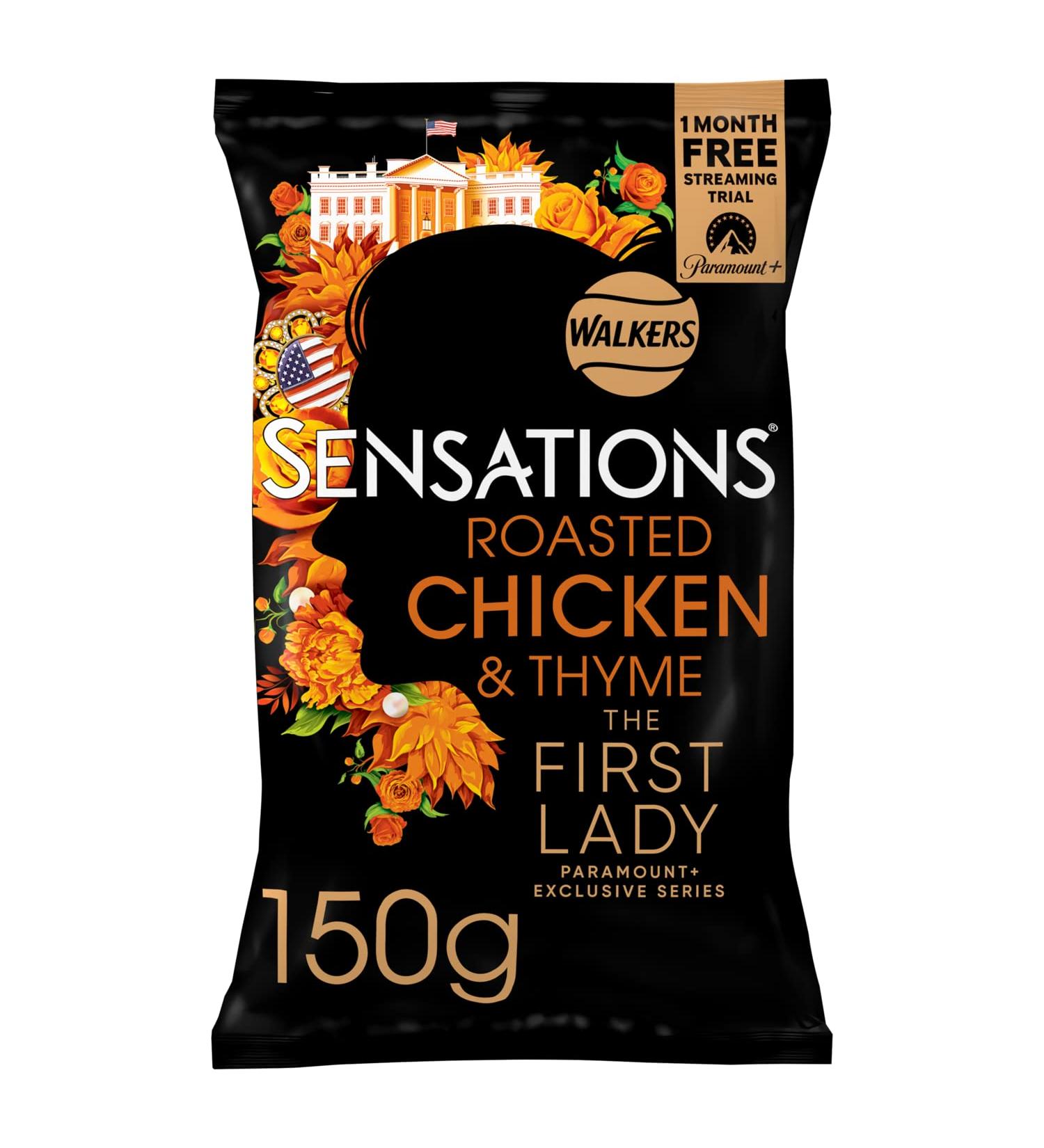 Sensations Roast Chicken & Thyme Potato Crisps 150g - Premium Sharing Bag - Buy Online on GoSupps.com