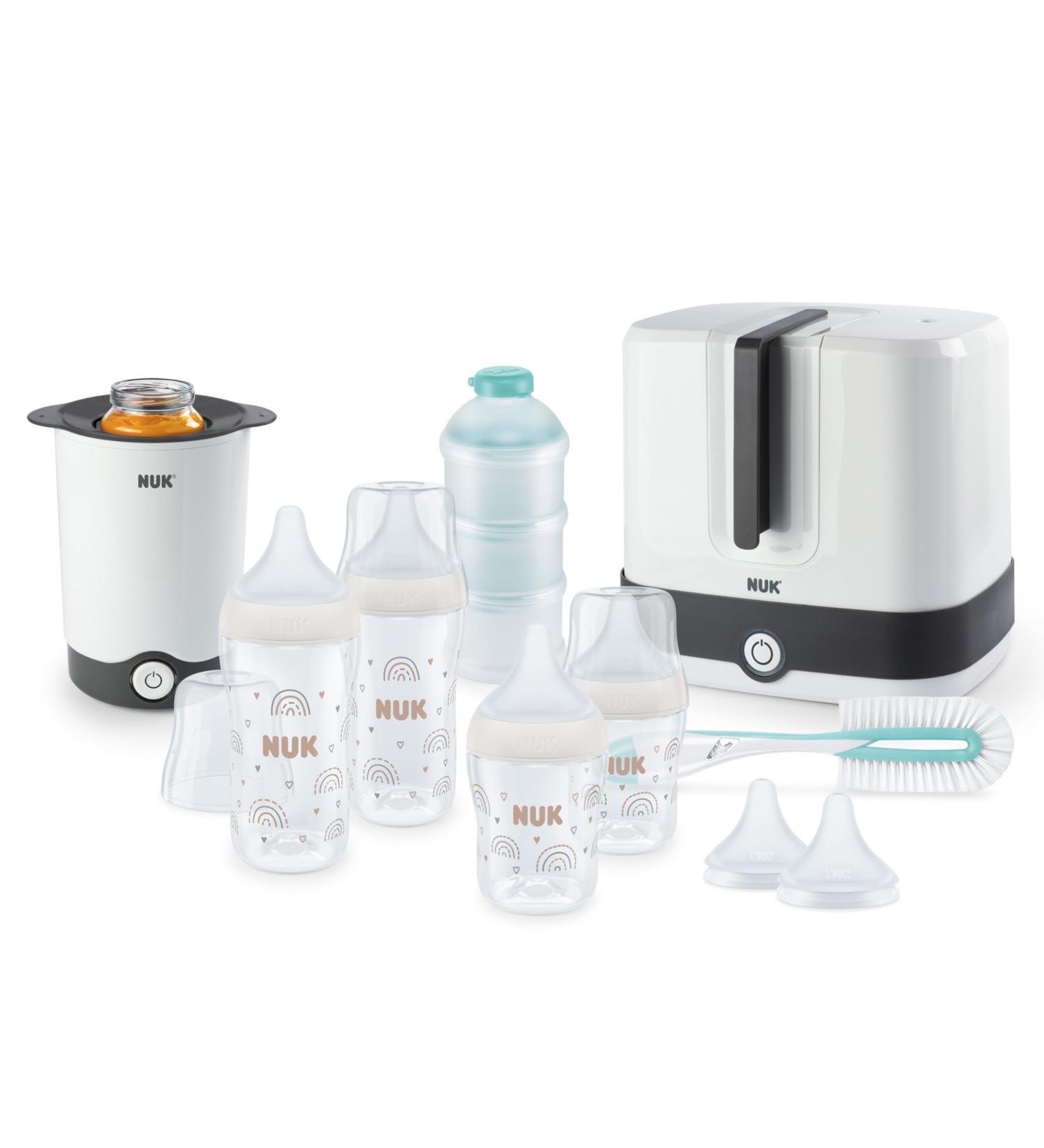 Nuk Perfect Match Complete Feeding Set 8 Pieces | Vario Express Sterilizer Baby Bottles Bottle Warmers & Brush | International Shipping Available - Buy Online on GoSupps.com