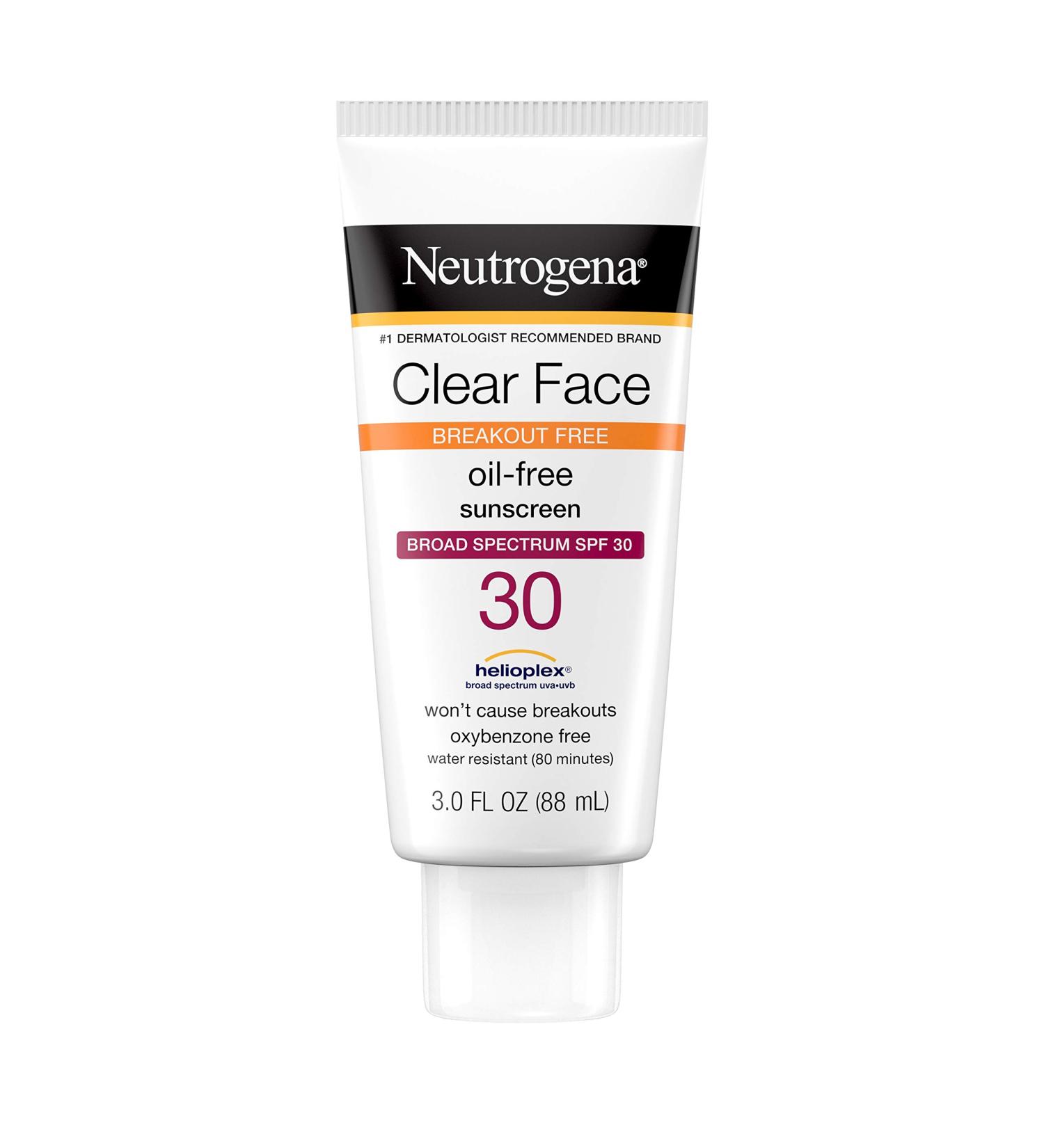 Buy Neutrogena Clear Face Liquid Sunscreen SPF 30 - Acne-Prone Skin Oil-Free & Non-Comedogenic | International Shipping Available - Buy Online on GoSupps.com
