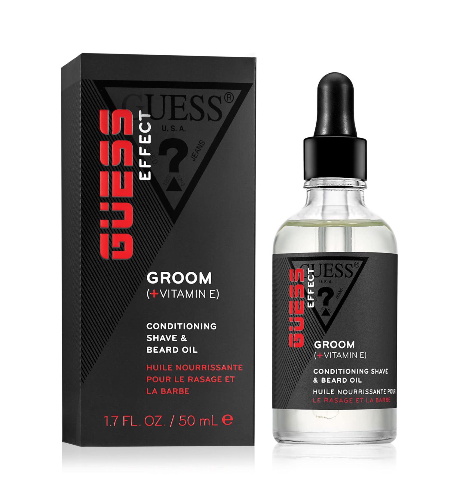 Buy Guess Effect Boost Conditioning Shave & Beard Oil for Men - 1.7 oz | International Shipping Available - Buy Online on GoSupps.com