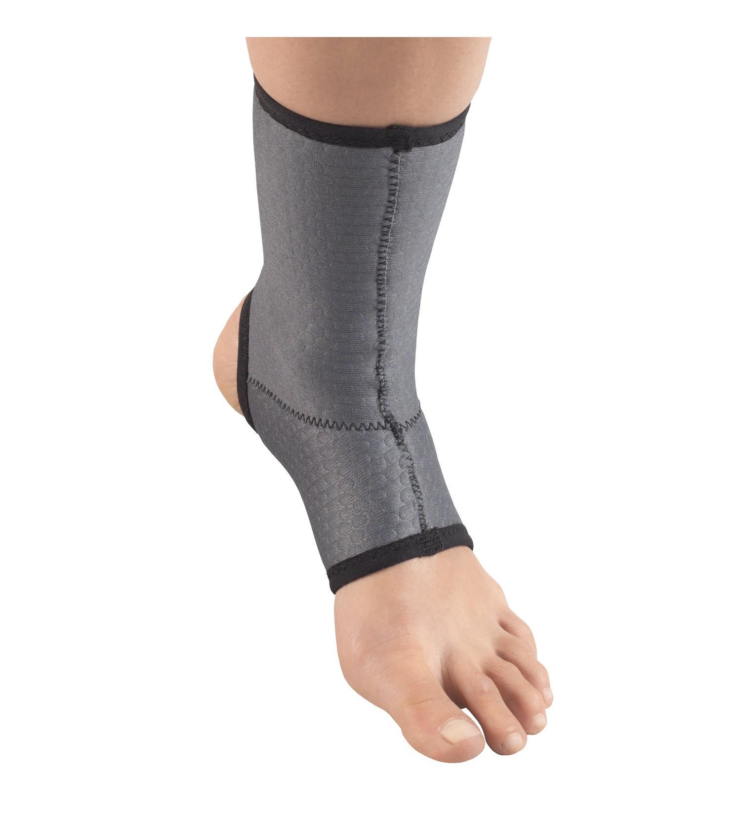 Champion Ankle Brace - Open Heel Lightweight Airmesh Support in Grey | Small Size - International Shipping Available - Buy Online on GoSupps.com